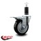 Service Caster 4'' Black Poly Swivel 1-1/4'' Expanding Stem Caster Total Lock Brake SCC-EXTTL20S414-PPUB-BLK-114 - alternate 3
